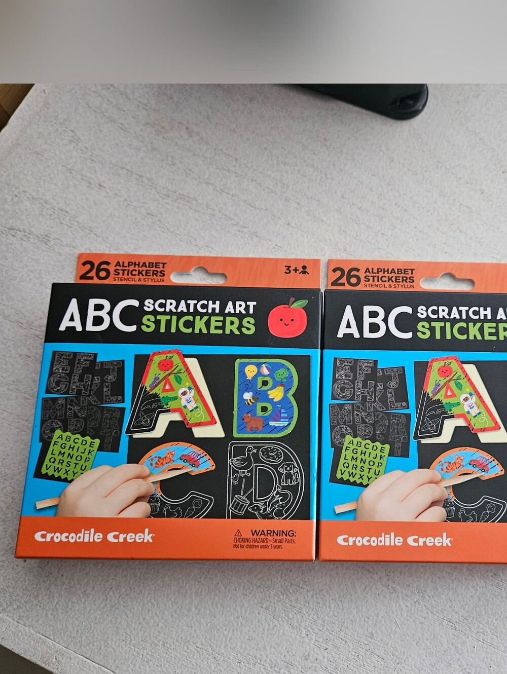 Crocodile Creek ABC Scratch Art Stickers For Kids New Lot Of 2